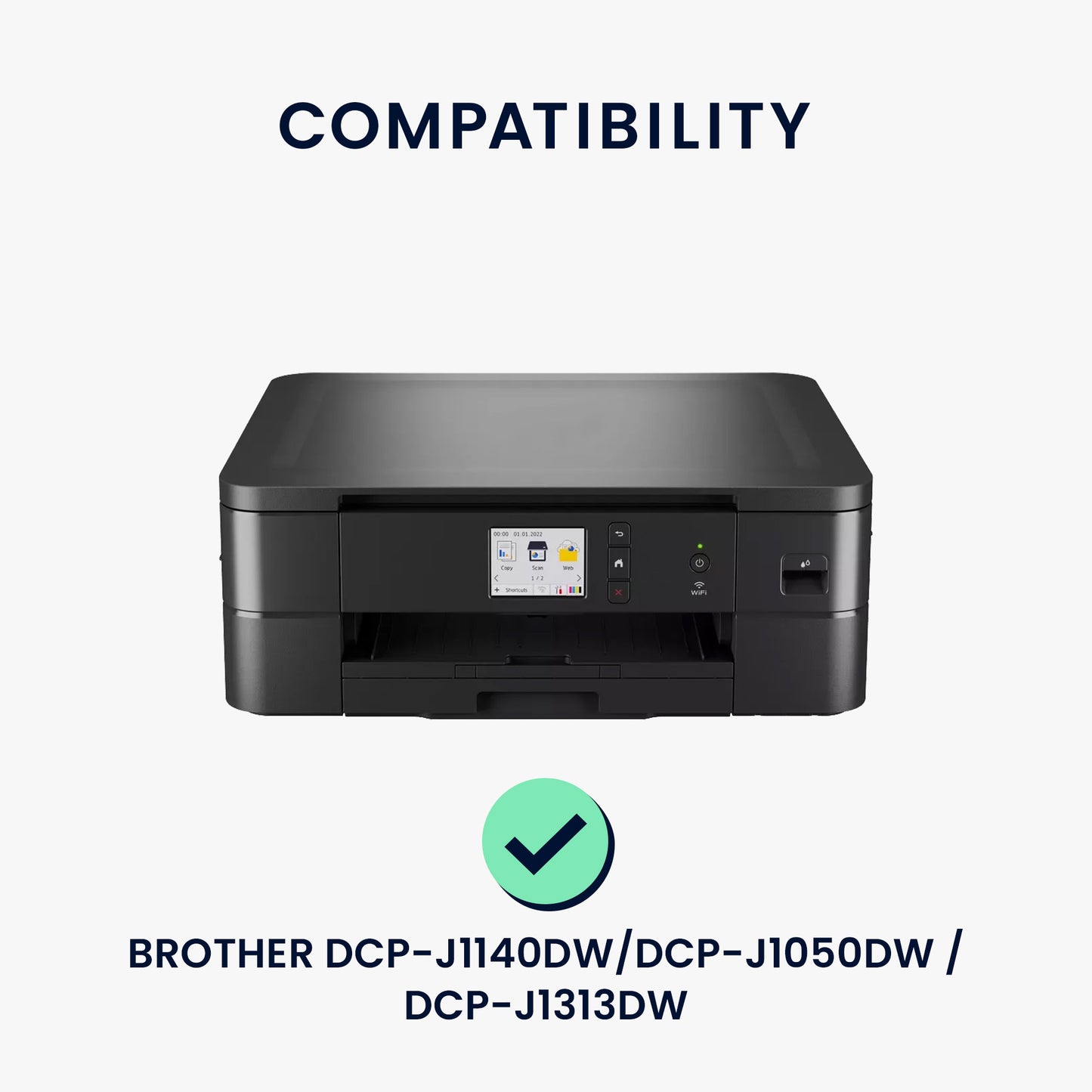 kwmobile Cover compatible with Brother DCP-J1140DW / DCP-J1050DW / DCP-J1313DW - Printer Bag Case - Dust Cover Protective Hood Cover