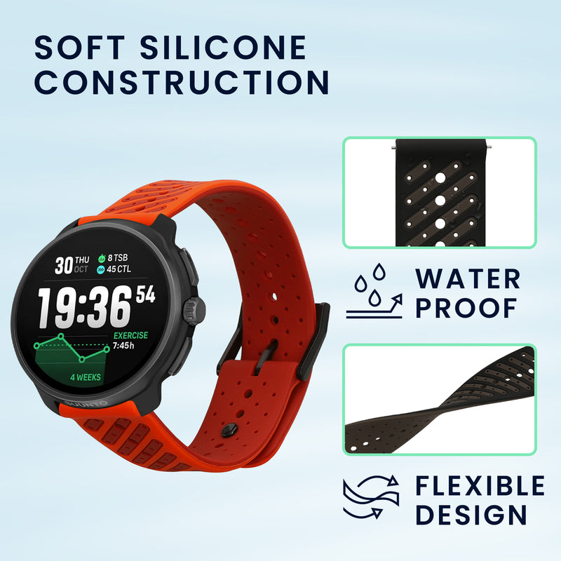 kwmobile Watch Strap for Suunto Race 2 / RUN / Race S / Suunto Vertical / 9 Peak / 5 Peak Wristband Fitness Tracker Band Set Replacement Strap Smartwatch