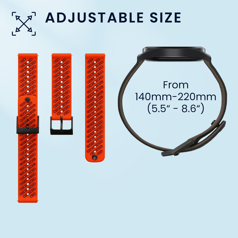 kwmobile Watch Strap for Suunto Race 2 / RUN / Race S / Suunto Vertical / 9 Peak / 5 Peak Wristband Fitness Tracker Band Set Replacement Strap Smartwatch