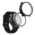 kwmobile 2x Cover kompatibel mit Garmin Venu 4 45mm Hülle - Fullbody Fitnesstracker Case Set aus Glas - Transparent Schwarz Transparent  [dsg01]