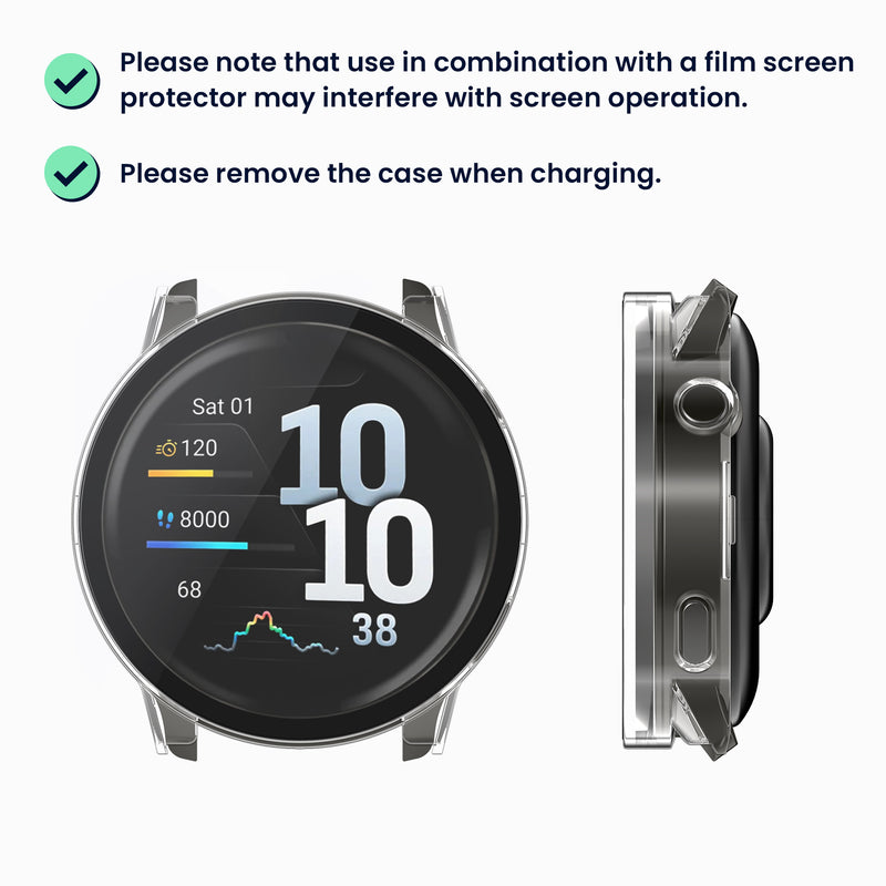 kwmobile Glass Case for Garmin Venu 4 45mm Protective Cover Full-Body Fitness Tracker Case Set