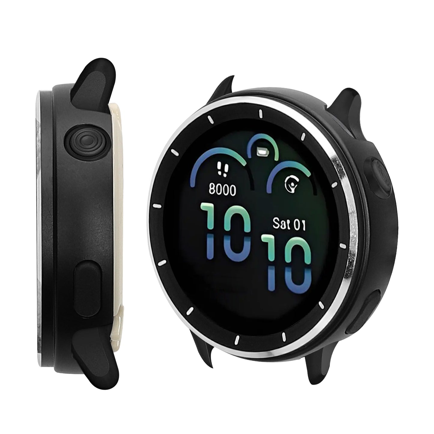 kwmobile Cover Compatible with Garmin vivoactive 6 Case Fullbody Fitness Tracker Case Set