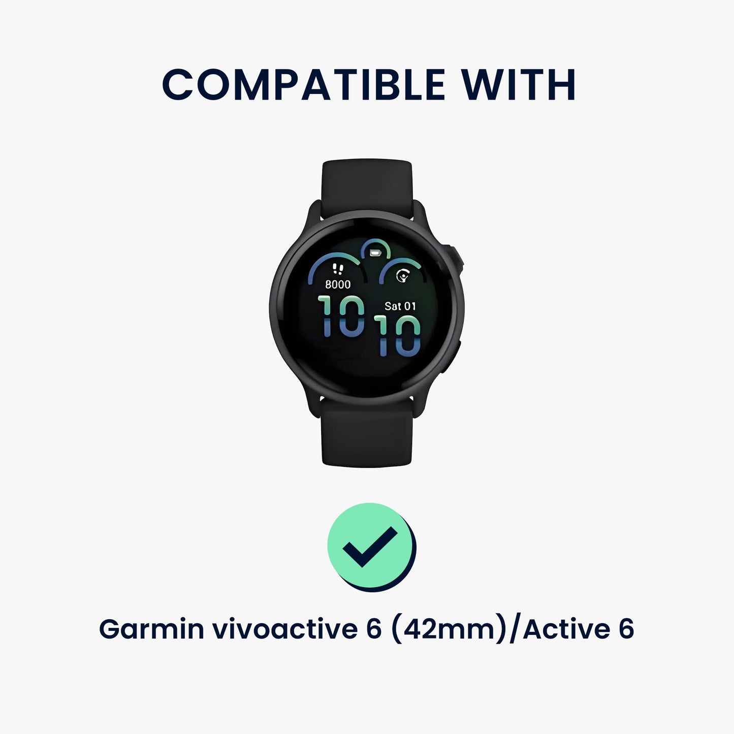 kwmobile Cover Compatible with Garmin vivoactive 6 Case Fullbody Fitness Tracker Case Set