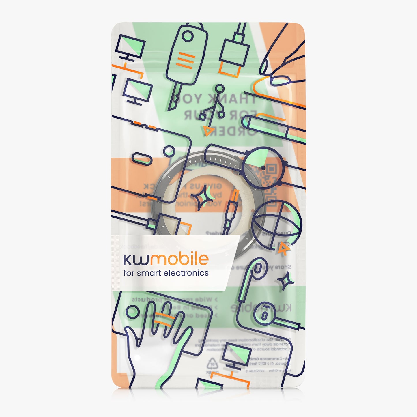 kwmobile Cover Compatible with Amazfit Active 2 (A2437) Case - Fullbody Fitness Tracker Case Set