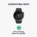 kwmobile Cover compatible with CMF by Nothing Watch Pro 2 Case Fullbody Fitness Tracker Cover Set Made of Stainless Steel