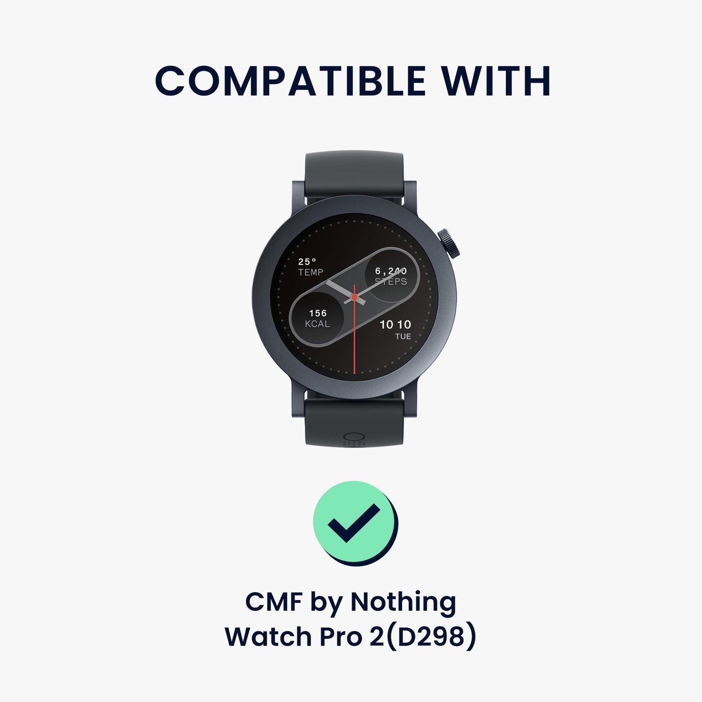 kwmobile Cover compatible with CMF by Nothing Watch Pro 2 Case Fullbody Fitness Tracker Cover Set Made of Stainless Steel