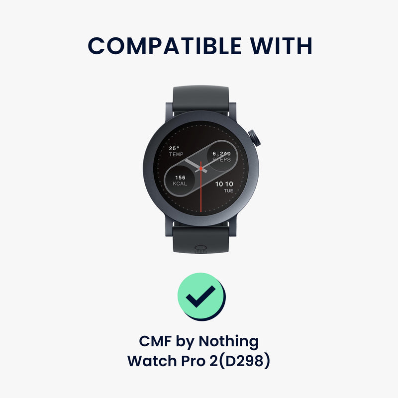 kwmobile Cover compatible with CMF by Nothing Watch Pro 2 Case Fullbody Fitness Tracker Cover Set Made of Stainless Steel