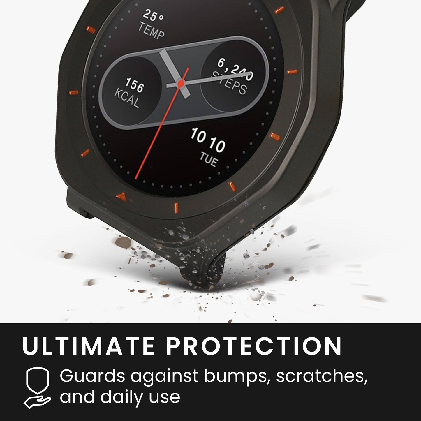 kwmobile Cover compatible with CMF by Nothing Watch Pro 2 Case Fullbody Fitness Tracker Cover Set Made of Stainless Steel
