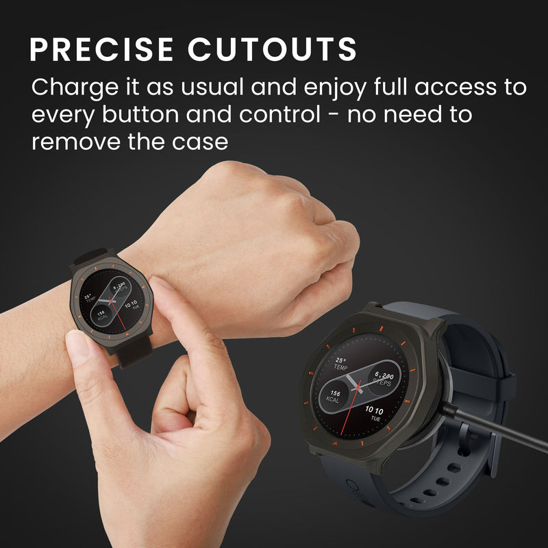 kwmobile Cover compatible with CMF by Nothing Watch Pro 2 Case Fullbody Fitness Tracker Cover Set Made of Stainless Steel