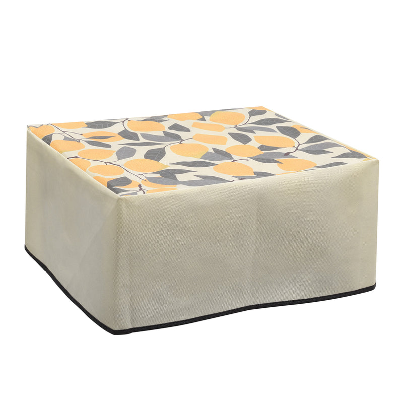 kwmobile Cover kompatibel mit Epson Expression Home XP-3200 / XP-4200 / XP-4205 - Tasche Hülle Drucker - Staubschutzhülle Schutzhaube Schutzhülle - Gelb Grün Beige Zitronen mit Blätter Gelb  [dsg01]