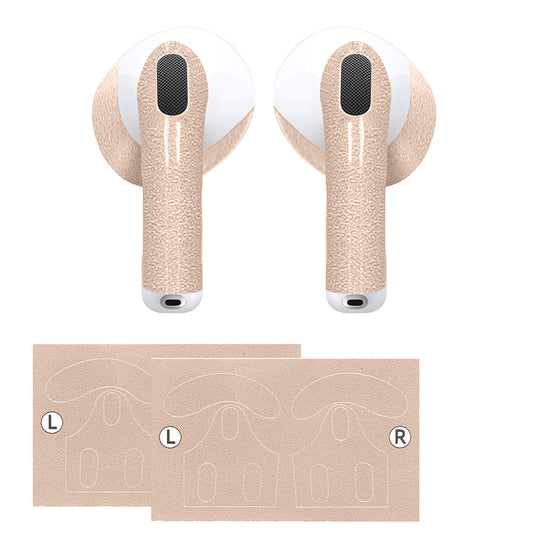 kwmobile diskrete Kopfhörer Sticker kompatibel mit Apple Airpods 4 Aufkleber - Hautfarbene Vinyl-Sticker für In-Ear-Kopfhörer - Tone57 Tone57  