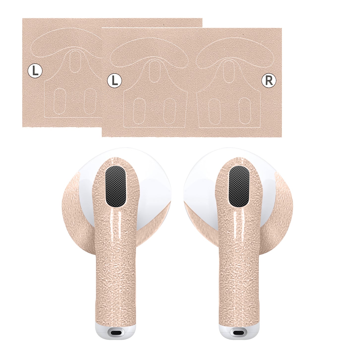 kwmobile Discreet Headphone Stickers Compatible with Apple Airpods 4 Stickers