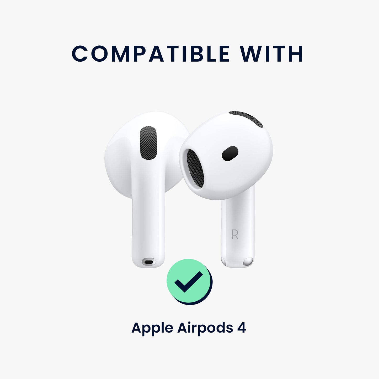kwmobile Discreet Headphone Stickers Compatible with Apple Airpods 4 Stickers