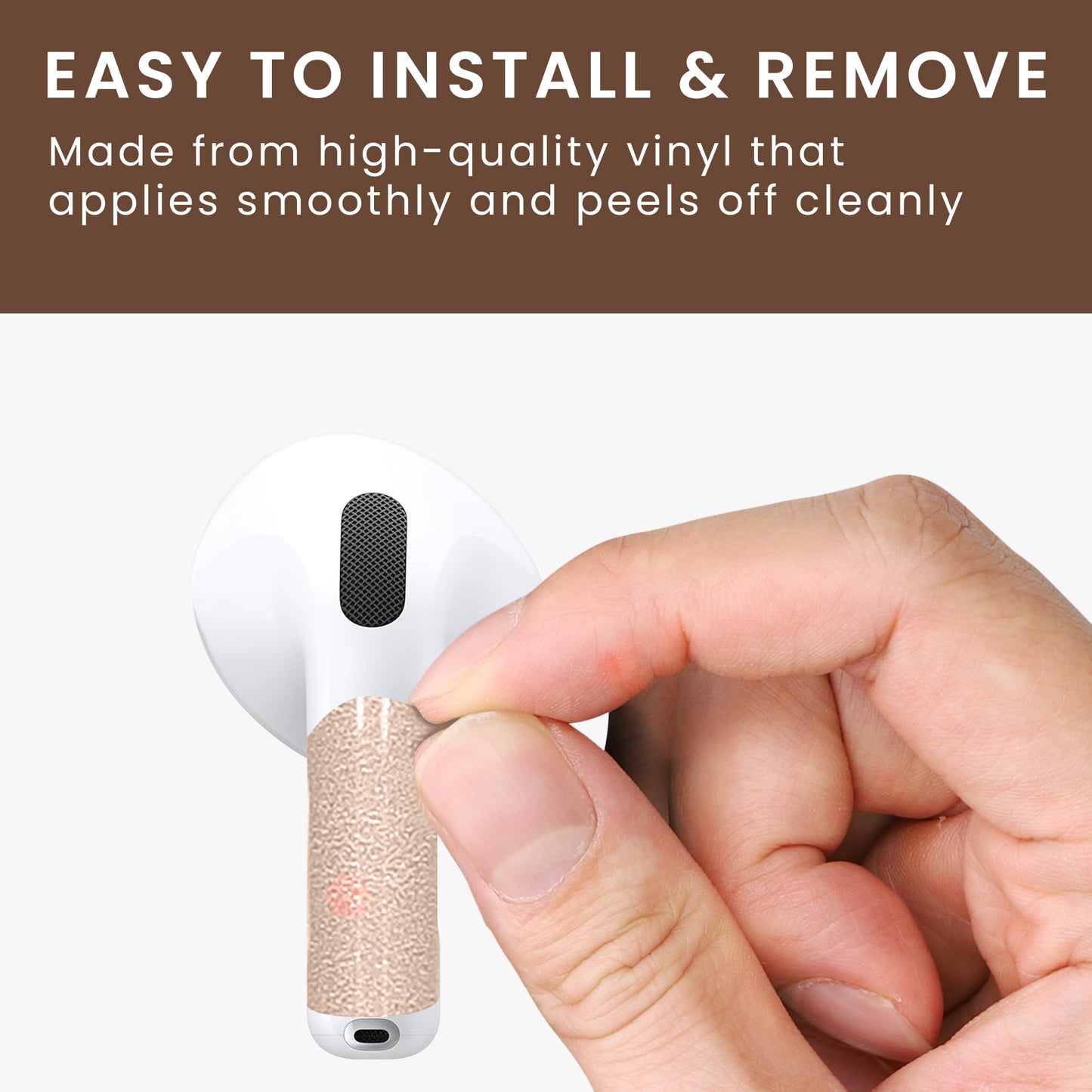kwmobile Discreet Headphone Stickers Compatible with Apple Airpods 4 Stickers