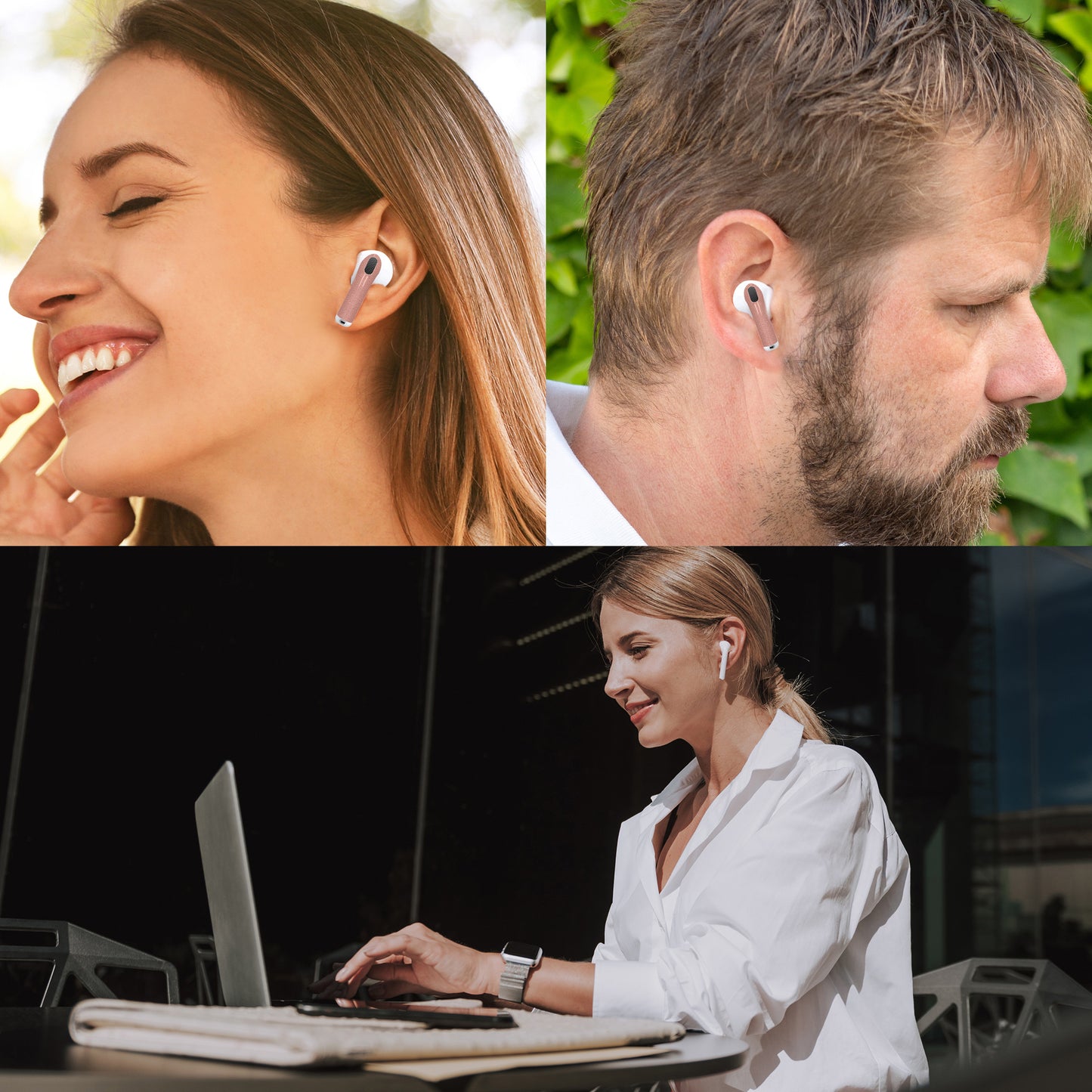 kwmobile Discreet Headphone Stickers Compatible with Apple Airpods 4 Stickers