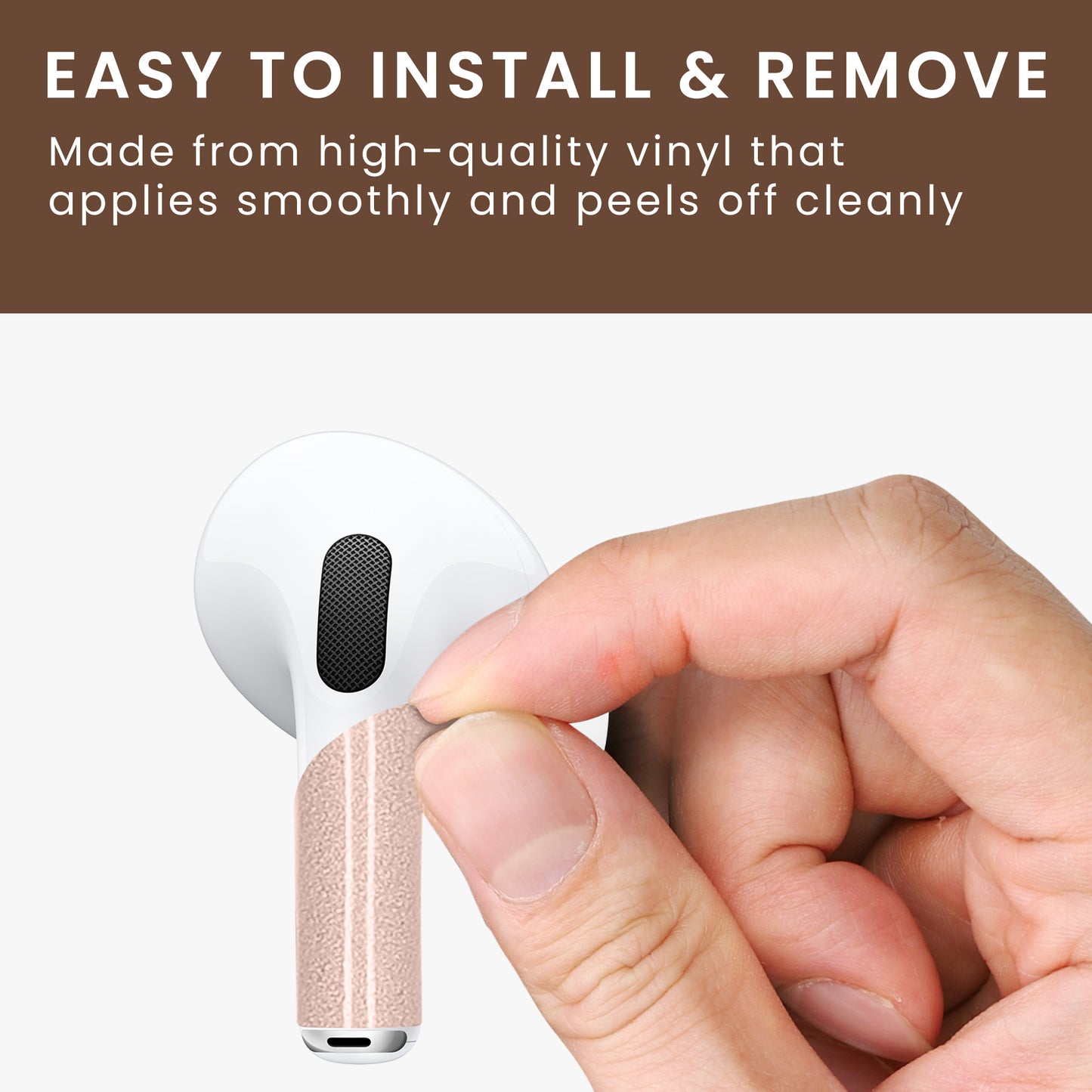 kwmobile discreet headphone stickers compatible with Apple Airpods Pro stickers