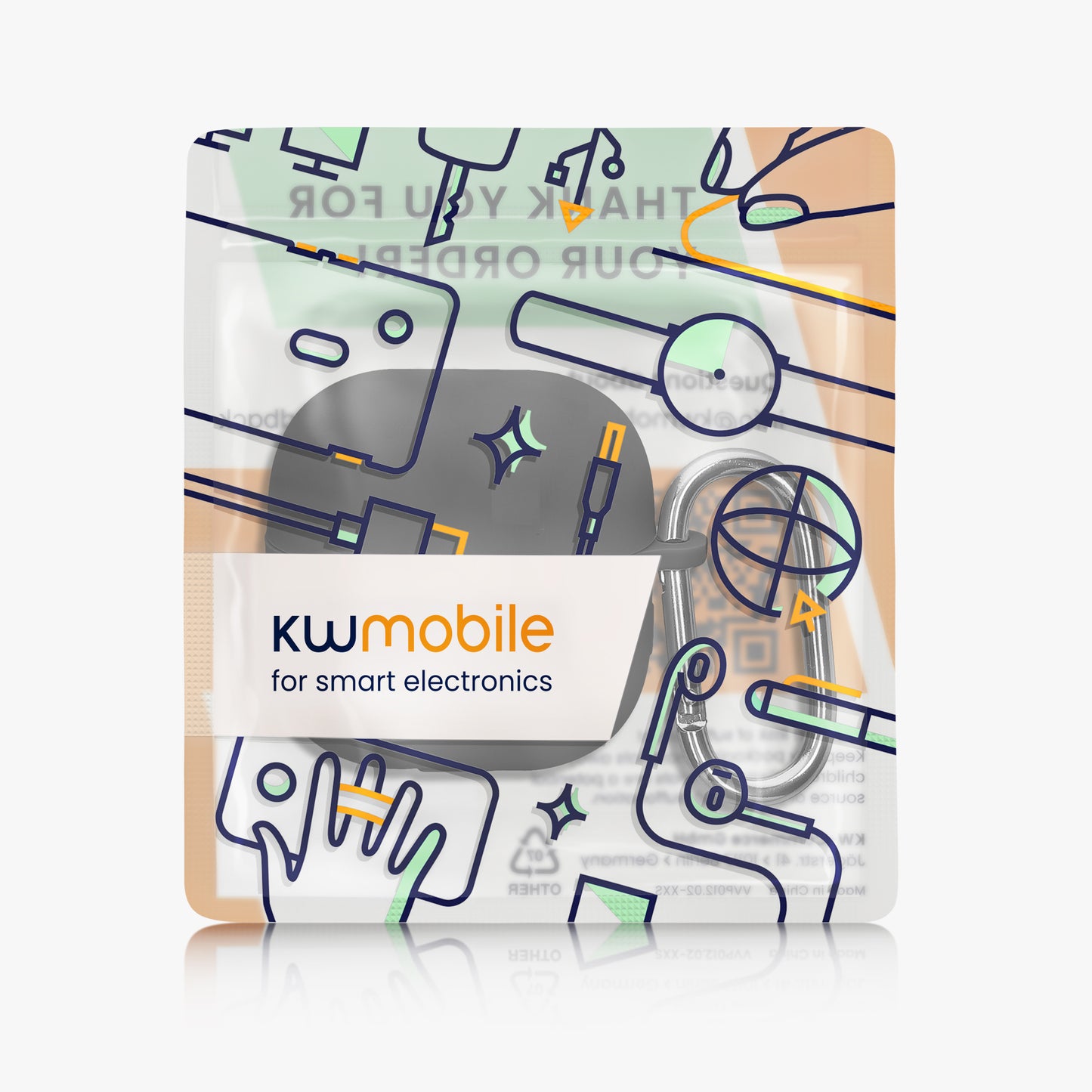 kwmobile Case compatible with Huawei FreeClip 2 Headphones