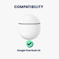 kwmobile Case Compatible with Google Pixel Buds 2A Case - Earphone Case - TPU Cover - Protective Cover