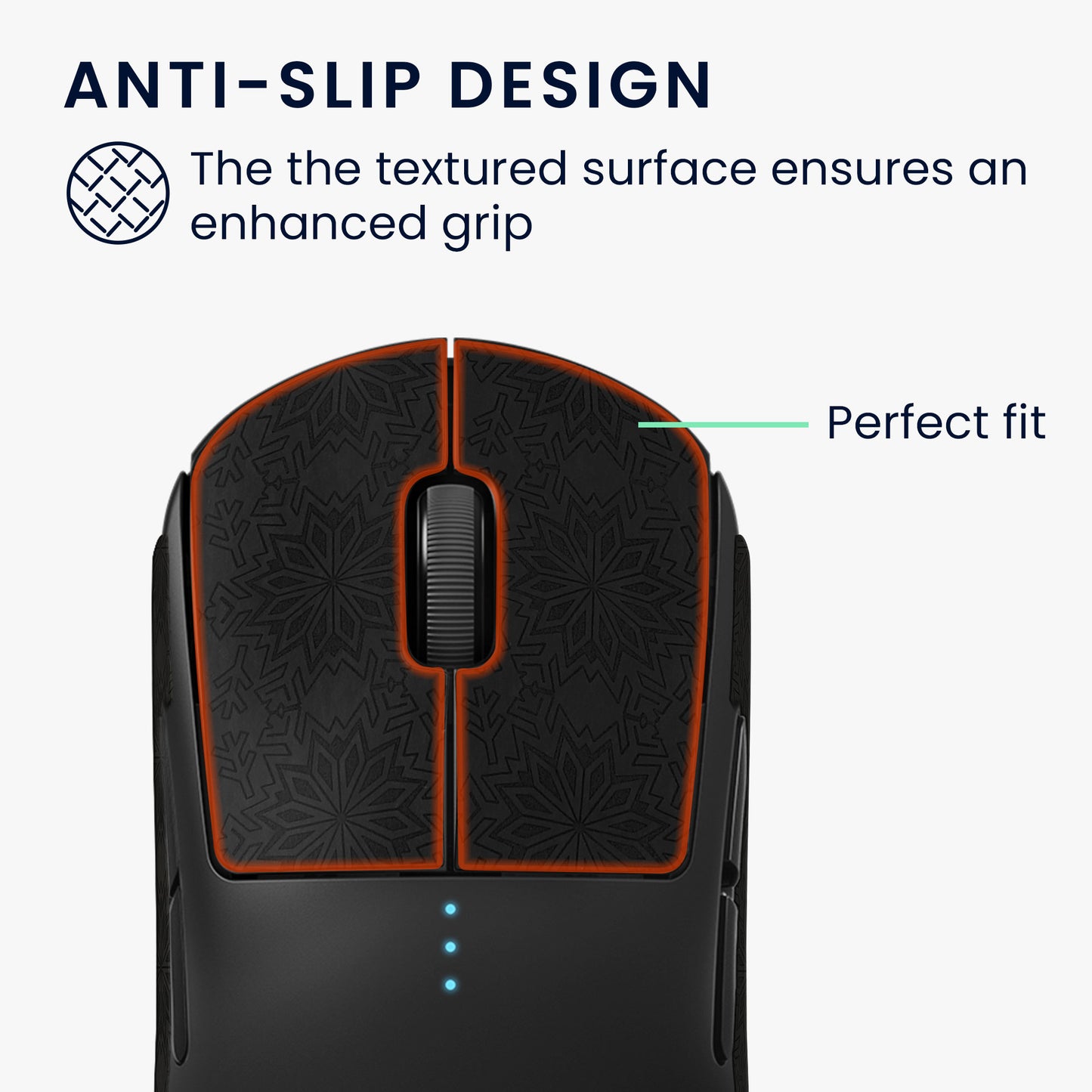 kwmobile Gaming Mouse Grip Tape for Logitech G Pro Wireless Mouse Grip Tape Non-Slip Grip Tape for PC Mouse