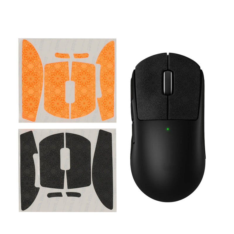 kwmobile Gaming Maus Grip Tape kompatibel mit Logitech G PRO X Superlight 2 / G PRO X Superlight Maus - Rutschfestes Griffband für PC Maus - Schwarz Orange Schwarz  