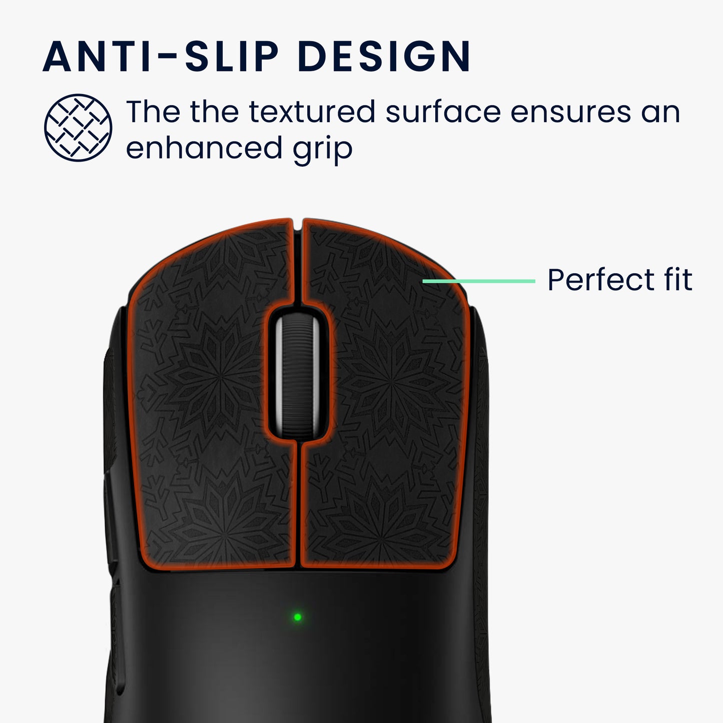 kwmobile Gaming Mouse Grip Tape for Logitech G PRO X Superlight 2 / G PRO X Superlight Mouse Grip Tape - Non-Slip Grip Tape for PC Mouse