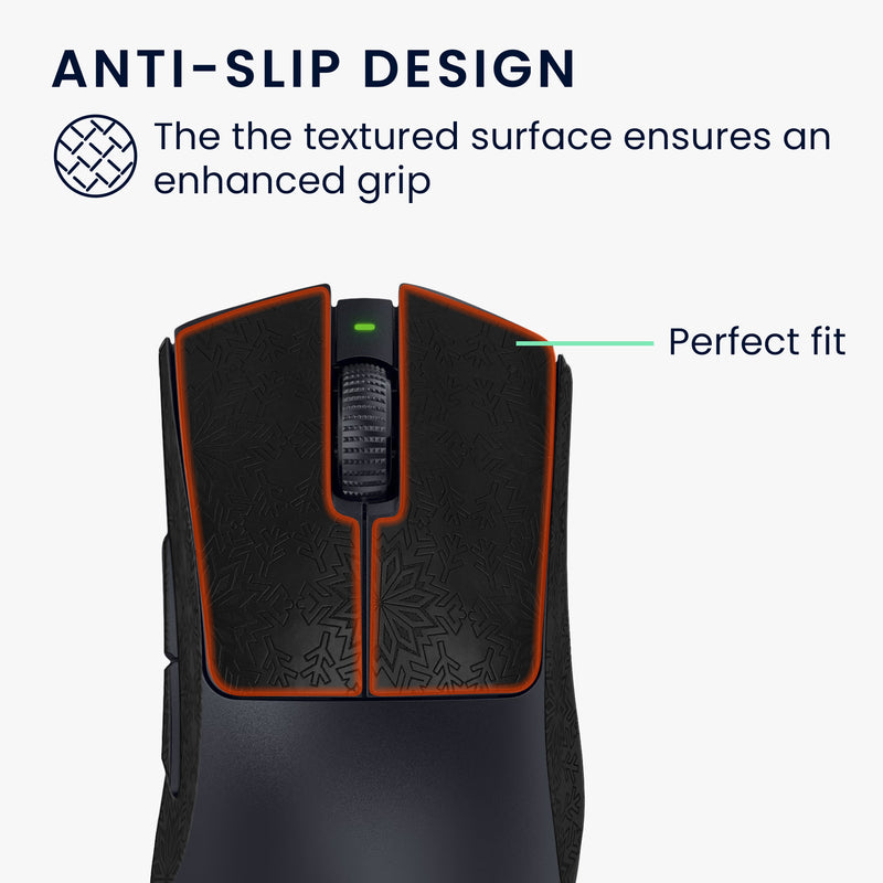 kwmobile Gaming Mouse Grip Tape for Razer DeathAdder V3 Pro Mouse Grip Tape - Non-slip Grip Tape for PC Mouse