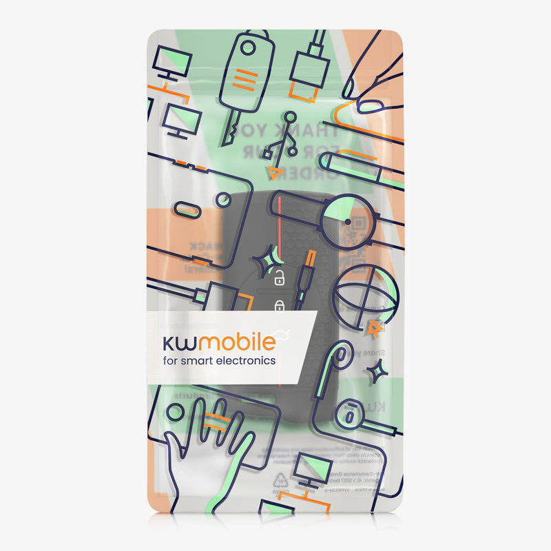 kwmobile Car Key Protection Case Compatible with DR 6.0 / DR 5.0 Case - Key Fob Cover