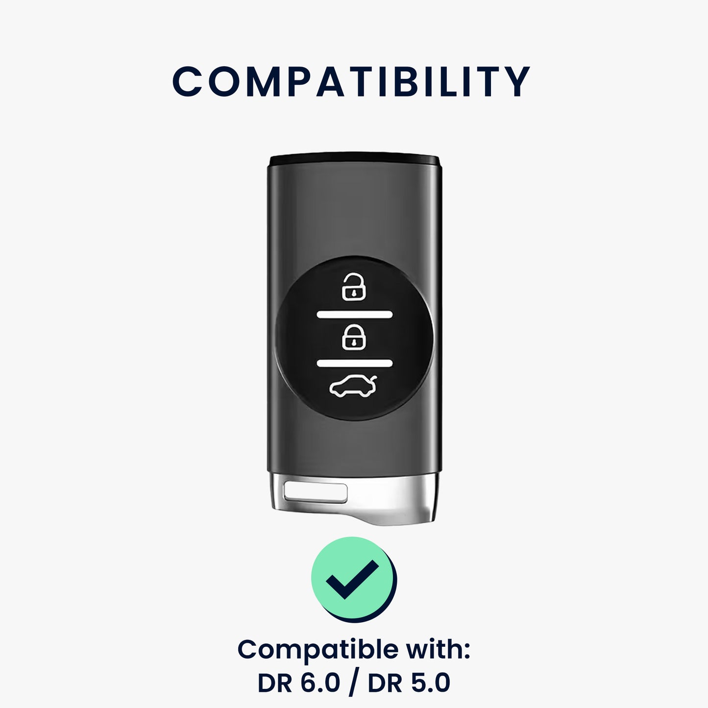 kwmobile Car Key Protection Case Compatible with DR 6.0 / DR 5.0 Case - Key Fob Cover