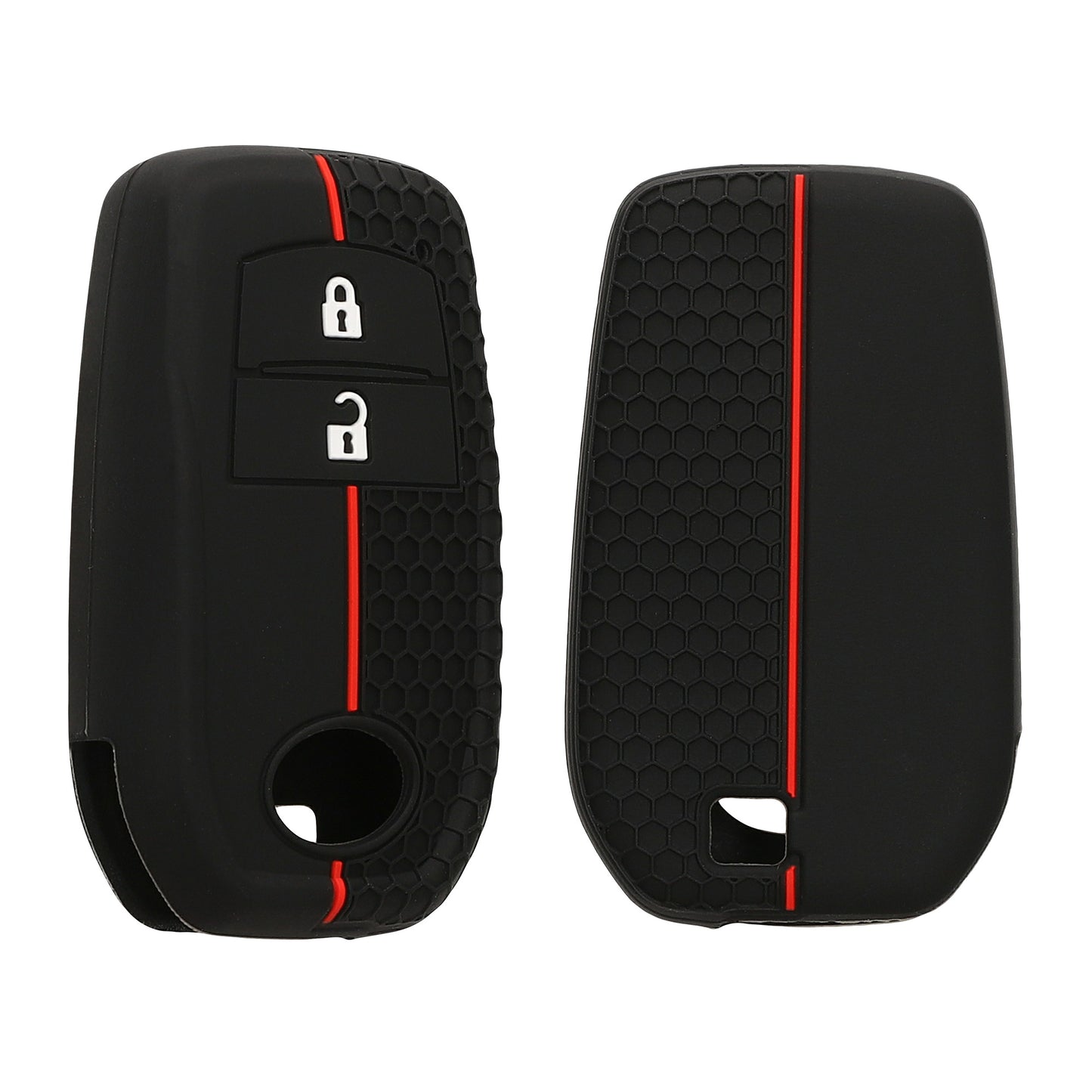 kwmobile Car Key Cover Compatible with Toyota 2/3 Button Aygo Yaris Cross RAV4 GR 2020-2024 Case - Key Fob Cover