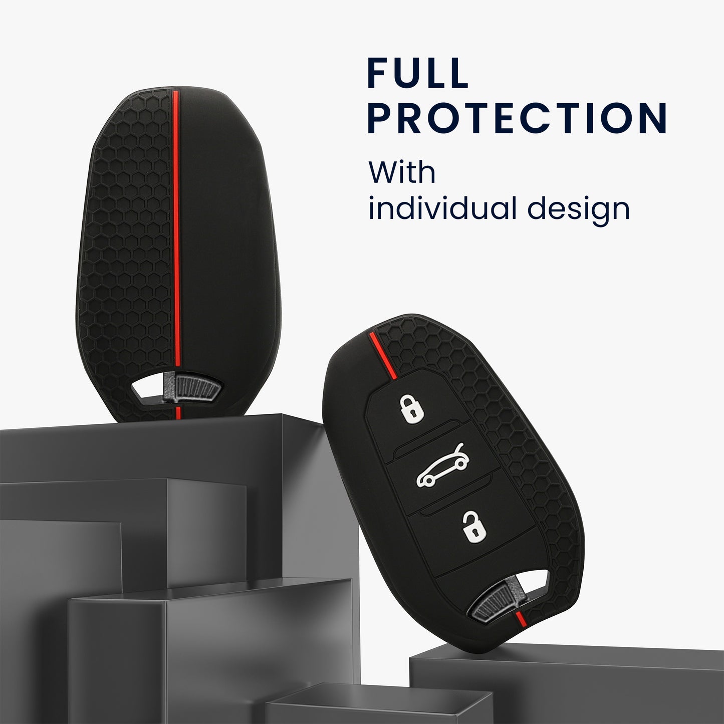 kwmobile Car Key Cover compatible with Fiat 600 600e Hybrid Grande Panda Doblo K9 III Case