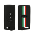 kwmobile Car Key Cover compatible with Fiat 600 600e Hybrid Grande Panda Doblo K9 III Case - Key Fob Cover Italy Stripes