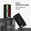 kwmobile Car Key Cover compatible with Fiat 600 600e Hybrid Grande Panda Doblo K9 III Case - Key Fob Cover Italy Stripes