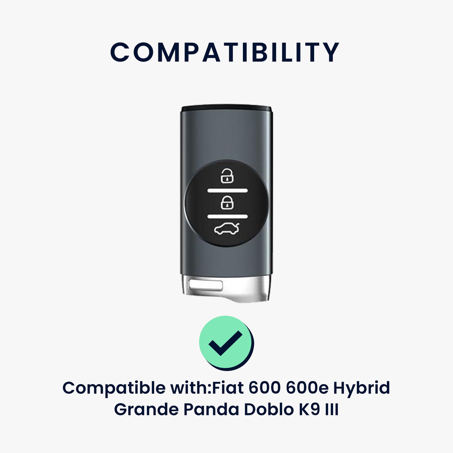 kwmobile Car Key Cover compatible with Fiat 600 600e Hybrid Grande Panda Doblo K9 III Case - Key Fob Cover Italy Stripes