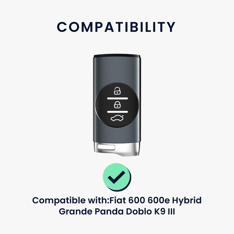 kwmobile Car Key Cover compatible with Fiat 600 600e Hybrid Grande Panda Doblo K9 III Case - Key Fob Cover Italy Stripes