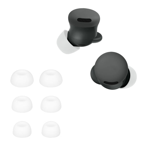 kwmobile 6x Polster kompatibel mit Google Pixel Buds 2A - 3 Größen - Silikon Ohrstöpsel In-Ear Kopfhörer Weiß  