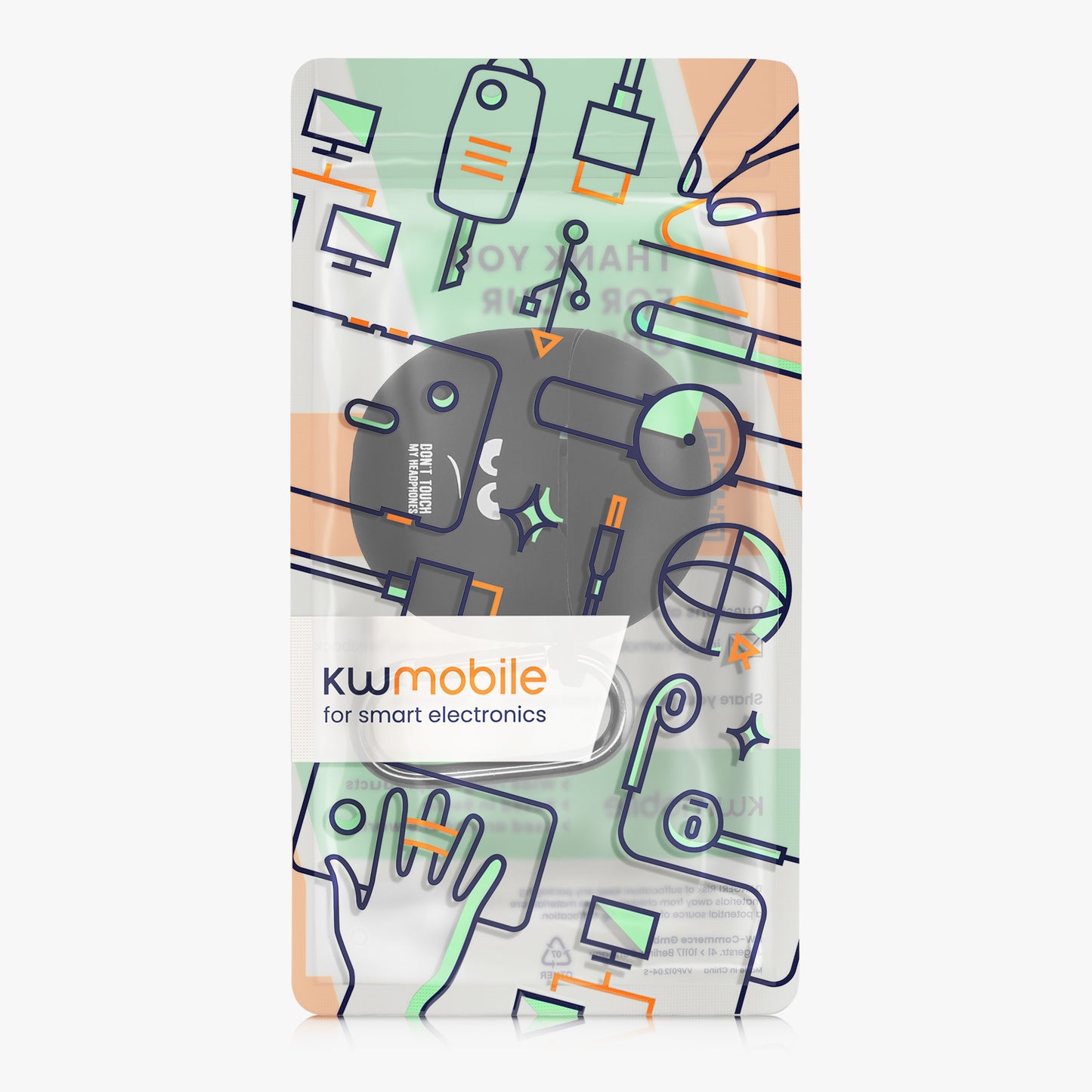 Silicone Case for Google Pixel Buds 2A Don't Touch My Headphones Design