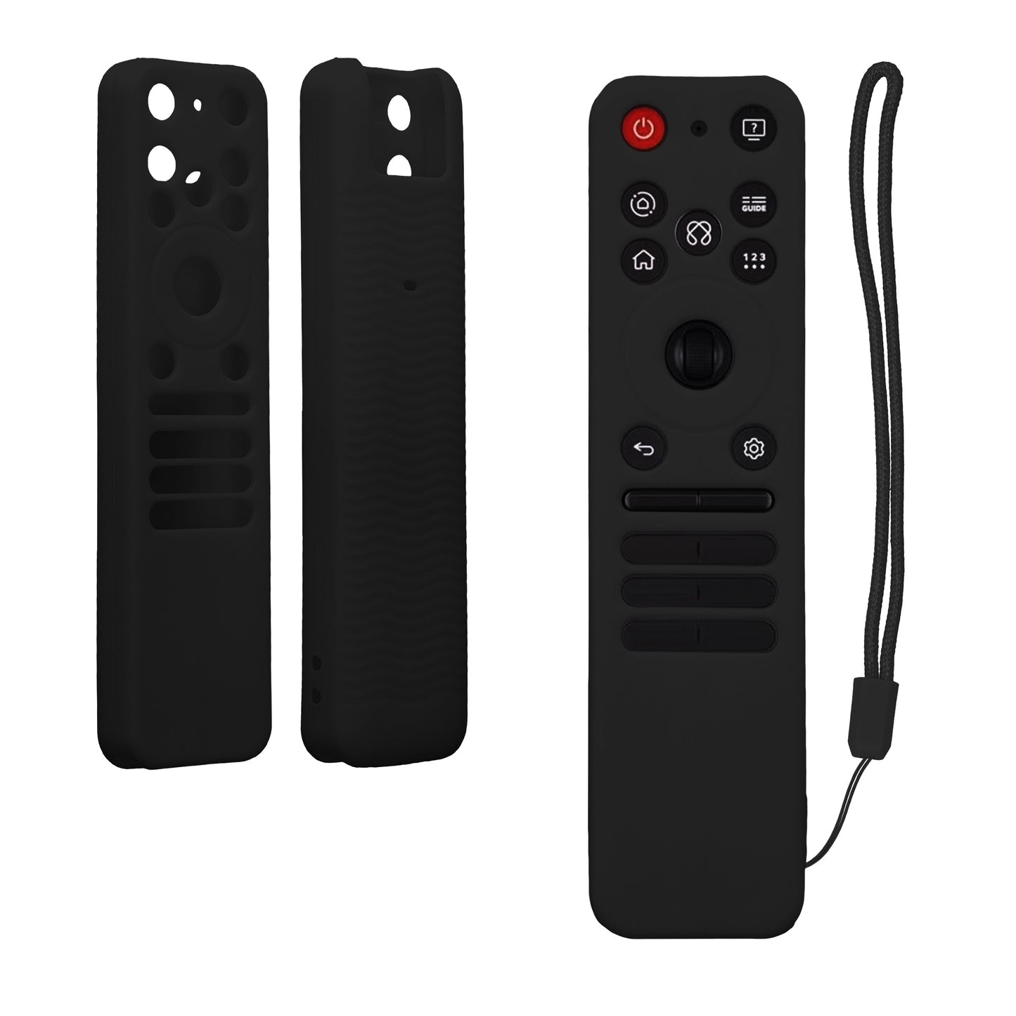 kwmobile Hülle Fernbedienung kompatibel mit LG MR25GA (2025) Hülle - Silikon Case für TV Zubehör in Schwarz Schwarz  