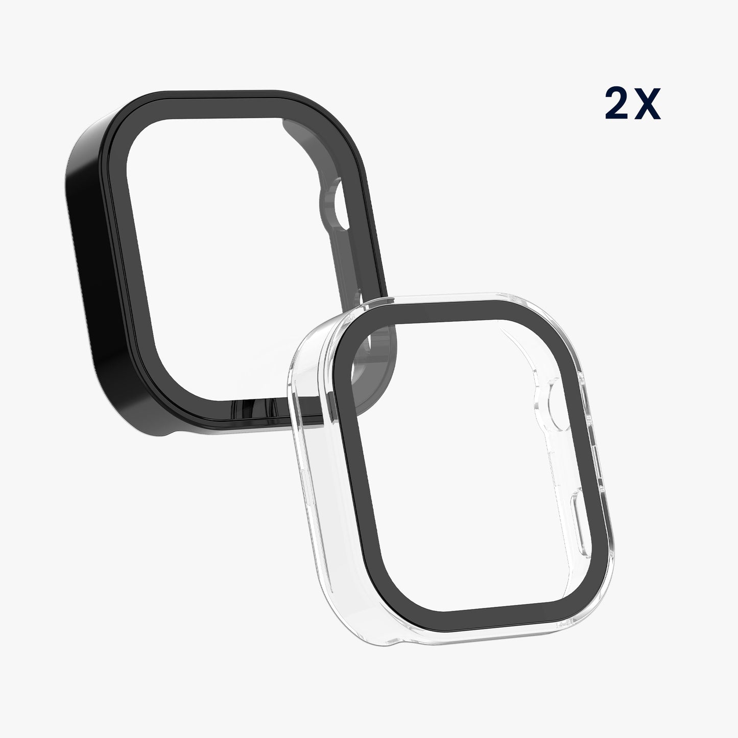 kwmobile Glass Case for Xiaomi Redmi Watch 6 Protective Cover Fullbody Fitness Tracker Case Set