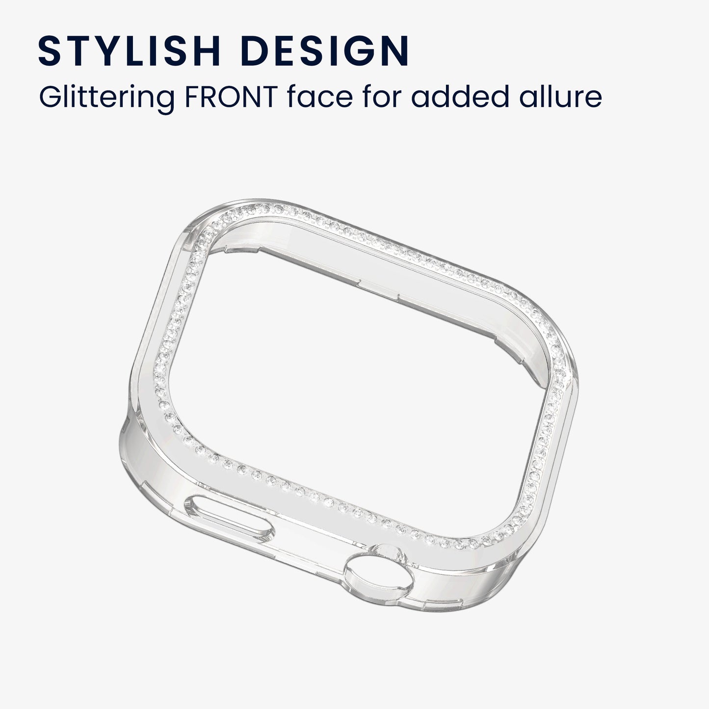 kwmobile Case Compatible with Xiaomi Redmi Watch 6 Protective Case Protector Frame Glitter Protection Accessories