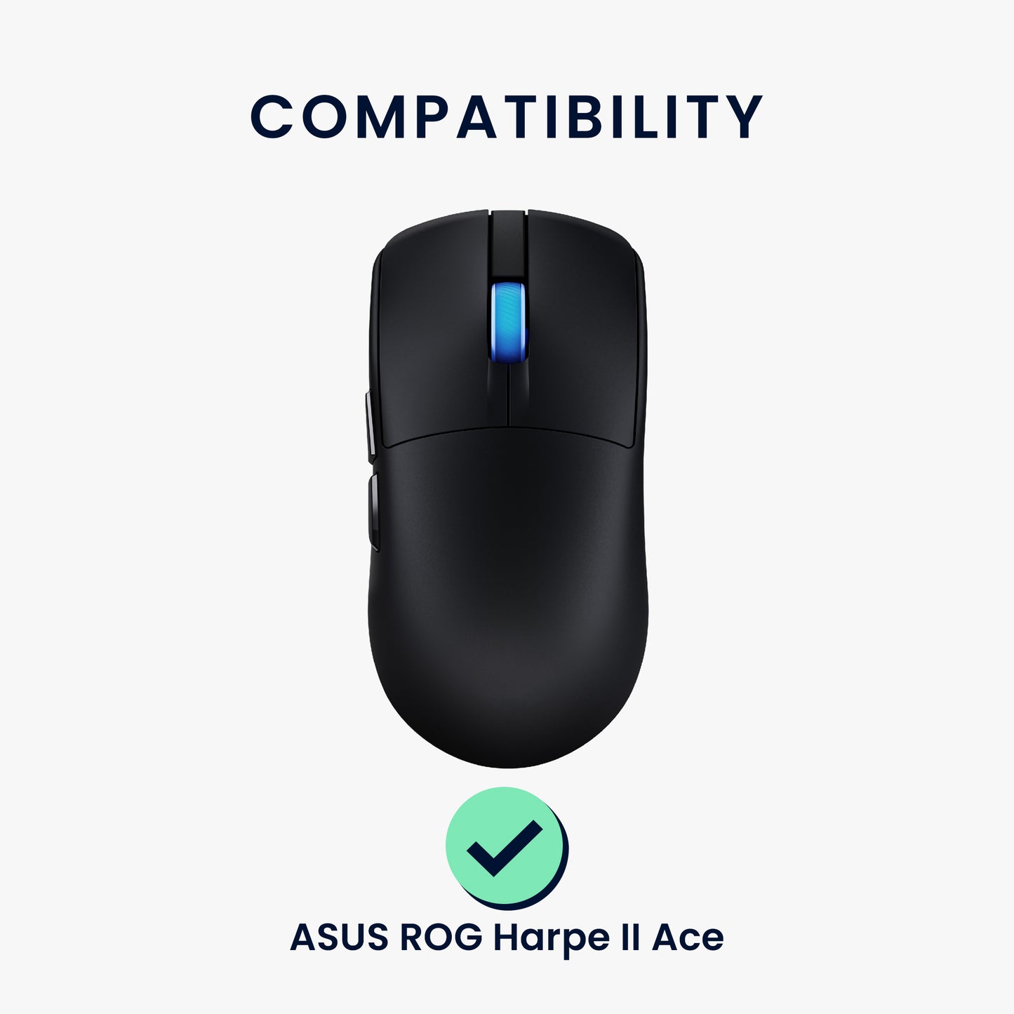 kwmobile Mouse Feet Sticker compatible with ASUS ROG Harpe II Ace Replacement Gliders Mouse Feet Precision Fit Mouse Glides