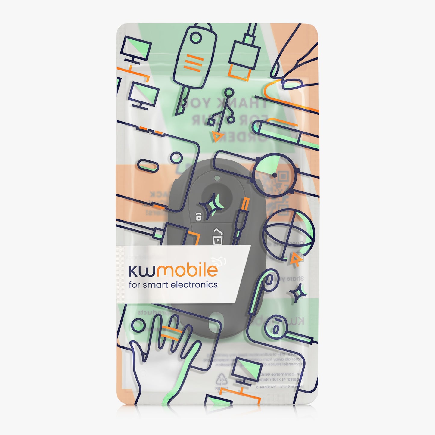kwmobile Car Key Case Compatible with Mercedes Benz 3-Button Smart Car Key