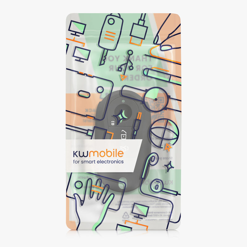 kwmobile Car Key Case Compatible with Mercedes Benz 3-Button Smart Car Key