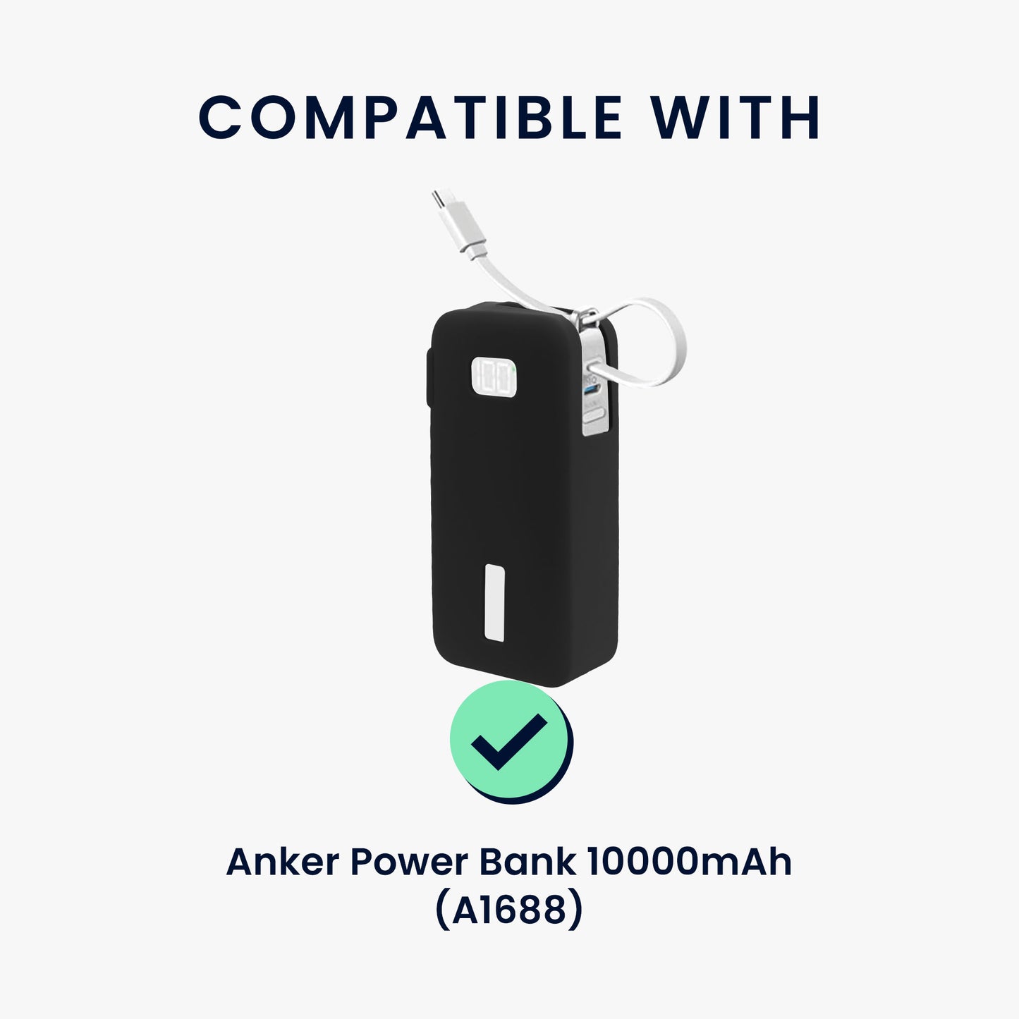 kwmobile Case for Anker Power Bank 10000mAh (A1688) - Portable Power Bank Pouch - Power Bank Bag
