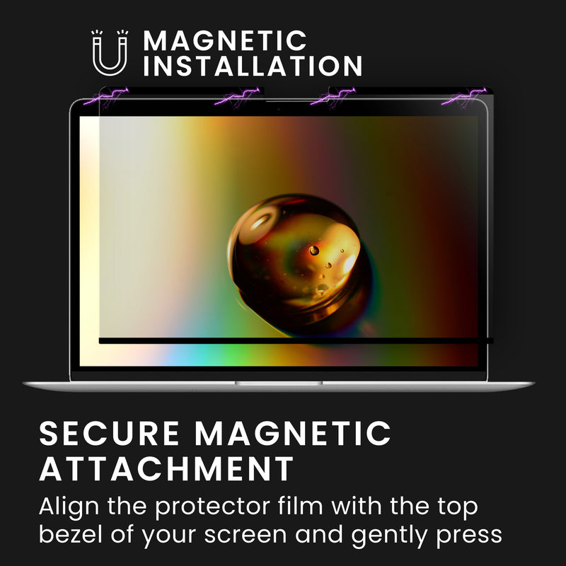 kwmobile Privacy Screen Protector for Apple MacBook Air 13.3" M1 A2337 A2179 Film - Privacy Screen Protector - Magnetic Laptop Film - Anti-Spy Film - Laptop Protection