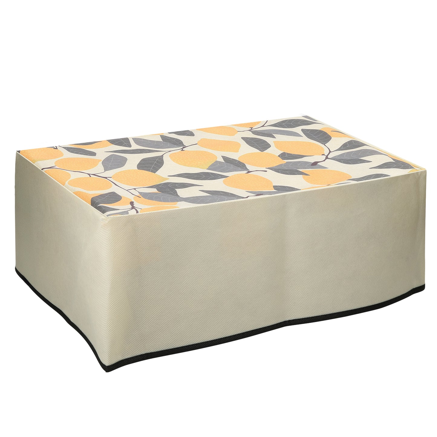 kwmobile Cover kompatibel mit Canon PIXMA TS3550i / TS3551i - Tasche Hülle Drucker - Staubschutzhülle Schutzhaube Schutzhülle - Gelb Grün Beige Zitronen mit Blätter Gelb  [dsg01]