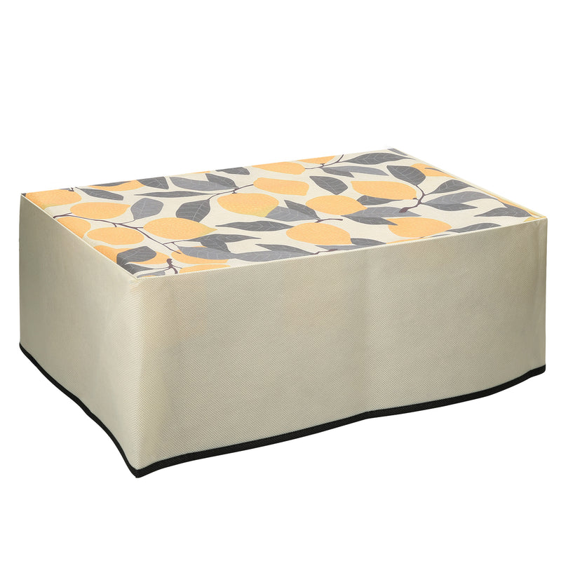 kwmobile Cover kompatibel mit Canon Pixma TR4650 / TR4651 / TR47511i - Tasche Hülle Drucker - Staubschutzhülle Schutzhaube Schutzhülle - Gelb Grün Beige Zitronen mit Blätter Gelb  [dsg01]