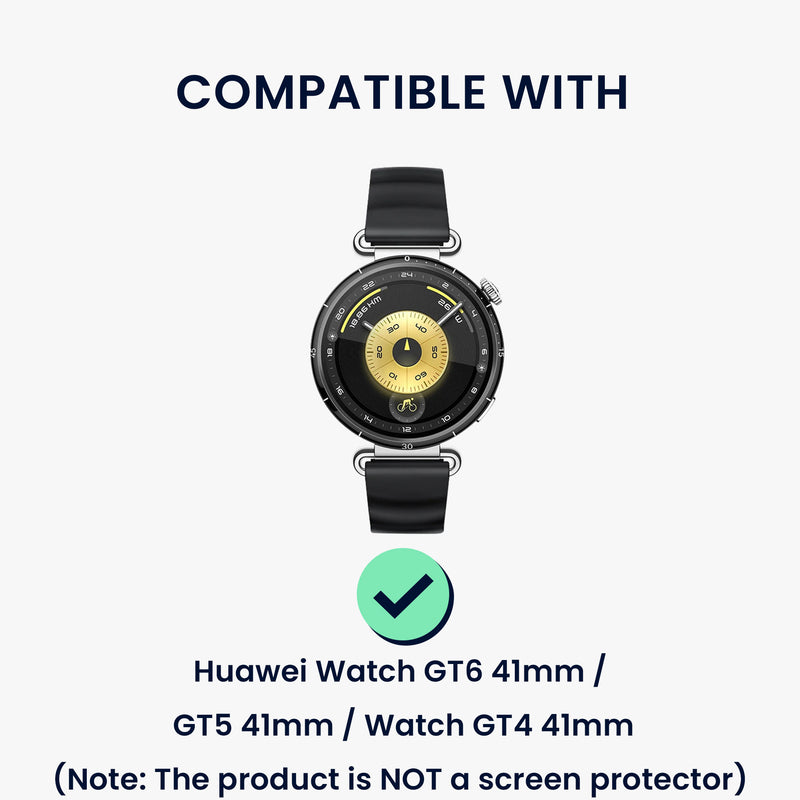 kwmobile Protective Case Protection Frame Accessories Compatible with Huawei Watch GT6 41mm / GT5 41mm / Watch GT4 41mm Glitter