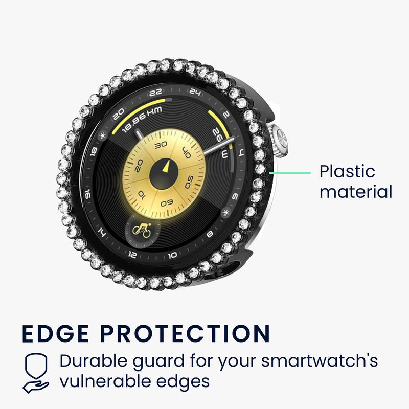 kwmobile Protective Case Protection Frame Accessories Compatible with Huawei Watch GT6 41mm / GT5 41mm / Watch GT4 41mm Glitter