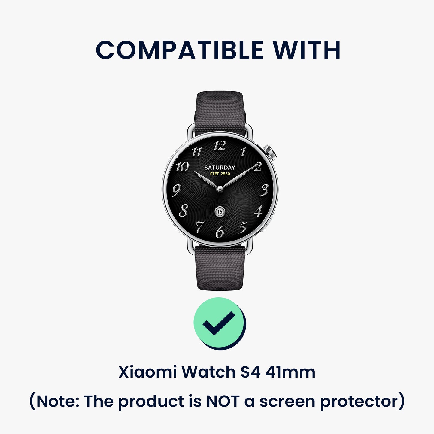 kwmobile Plastic Case compatible with Xiaomi Watch S4 41mm Protective Cover Bumper Accessory