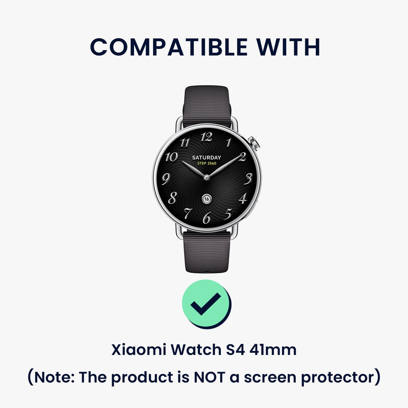 kwmobile Plastic Case compatible with Xiaomi Watch S4 41mm Protective Cover Bumper Accessory